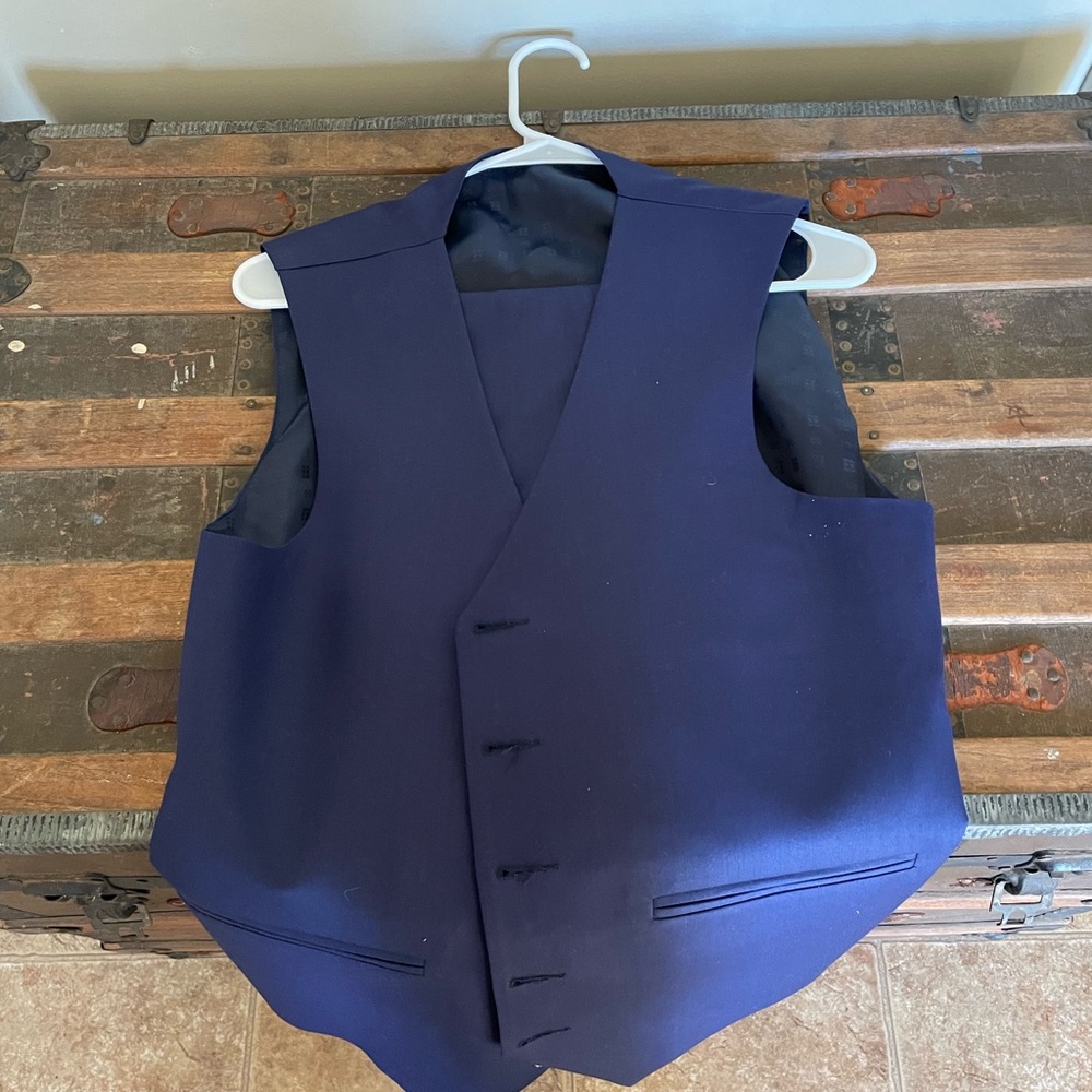 Navy Vest and Trousers